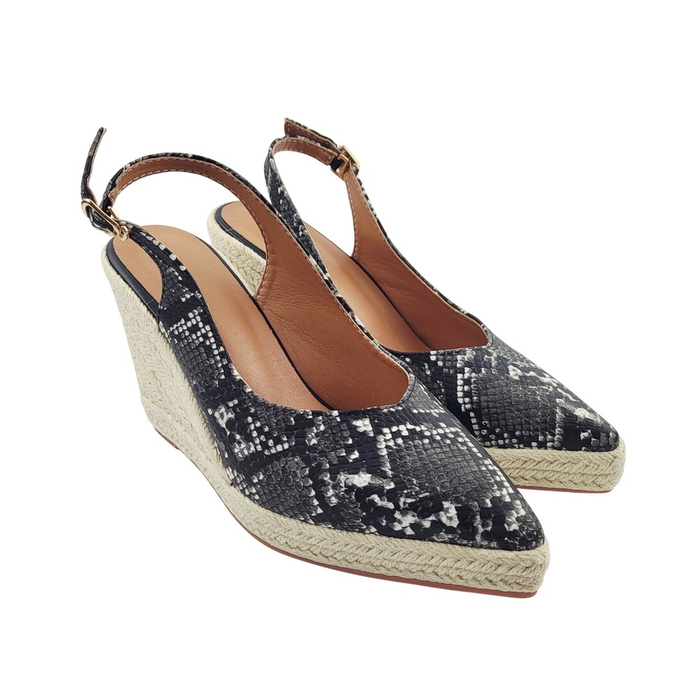 Women's Pointy Toe Espadrilles Wedge Sandals - Size 9